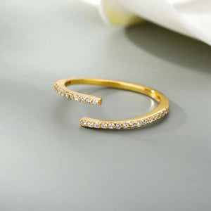Eliandrea | Classic Zirconia Ring 18K Gold Aurevea Atelier