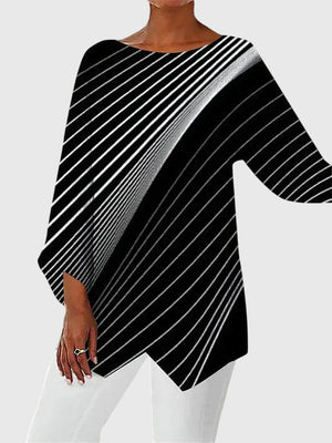 Alayah™ | Elegant Crew Neck Top Aurevea Atelier