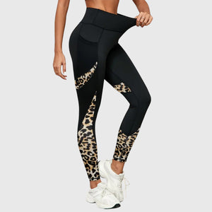 High-Waisted Leopard Print Training Pants Aurevea Atelier