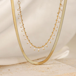 Marizanne | Luxe Snake Choker & Pearl Jewelry Set 18K Gold Aurevea Atelier