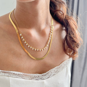 Marizanne | Luxe Snake Choker & Pearl Jewelry Set 18K Gold Aurevea Atelier