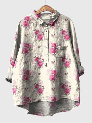 Kate™ | Vintage Floral Blouse Aurevea Atelier