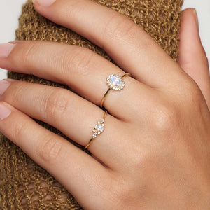 Lioravelle | Violet Diamond Ring 18k Gold Aurevea Atelier