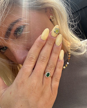 Amaryelle | Green Zirconia Ring 18K Gold Aurevea Atelier