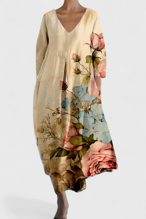 Isalinde | Comfortable V-neck Dress Aurevea Atelier