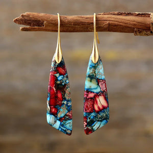 Retro Colorful Stone Earrings Aurevea Atelier