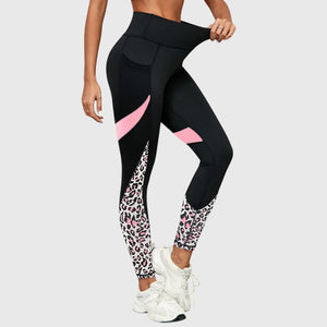 High-Waisted Leopard Print Training Pants Aurevea Atelier