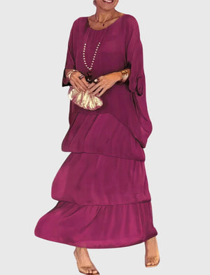 Susan™ | Long and Flowing Elegant Dress Aurevea Atelier