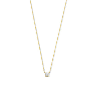 Ysavienna | Moissanite Stone Necklace 14k Gold Aurevea Atelier