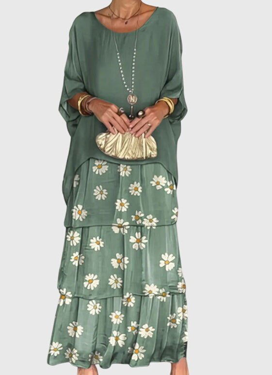 Susan™ | Long and Flowing Elegant Dress Aurevea Atelier