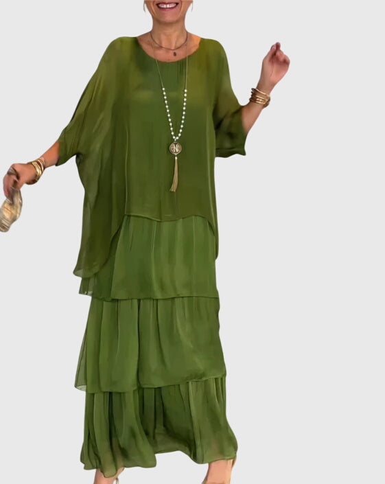 Susan™ | Long and Flowing Elegant Dress Aurevea Atelier