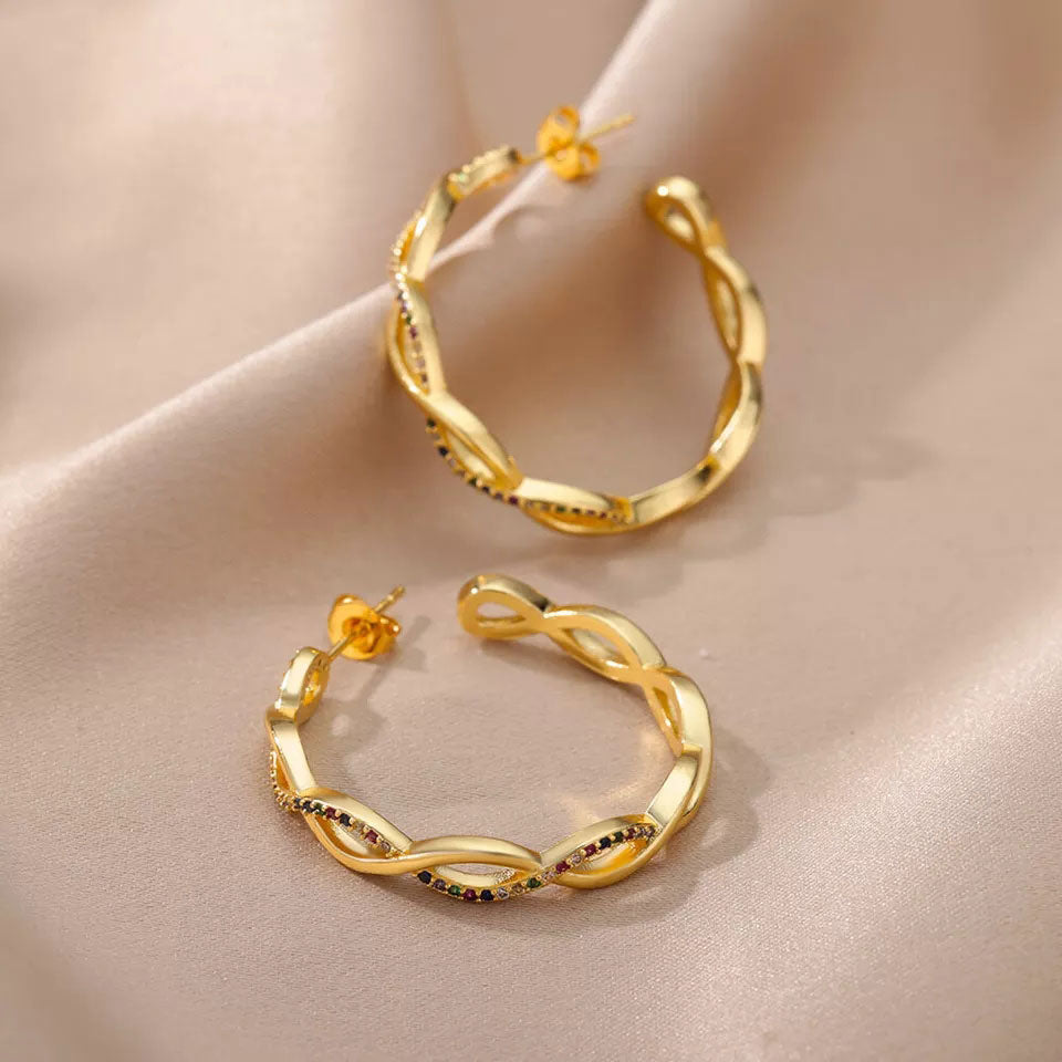 Julenyssa | Wave Earrings 18K Gold Aurevea Atelier