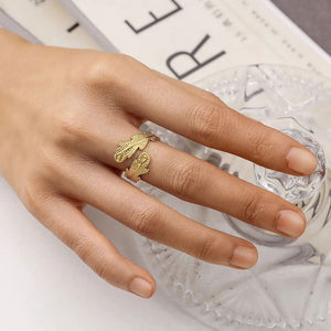 Janirelle | Coral Ring 18K Gold Aurevea Atelier