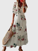Amalia™ | Boho Vintage Summer Dress Aurevea Atelier