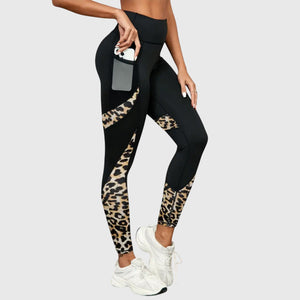 High-Waisted Leopard Print Training Pants Aurevea Atelier