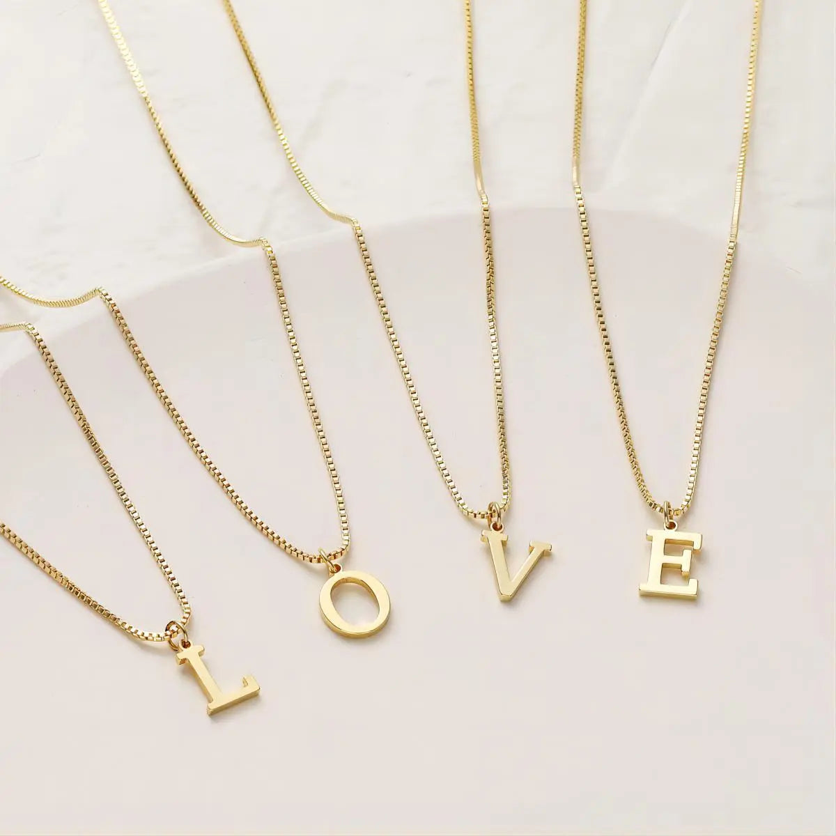 Enzhalynne | Necklace with Initials 18K Gold Aurevea Atelier