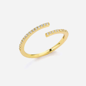 Eliandrea | Classic Zirconia Ring 18K Gold Aurevea Atelier