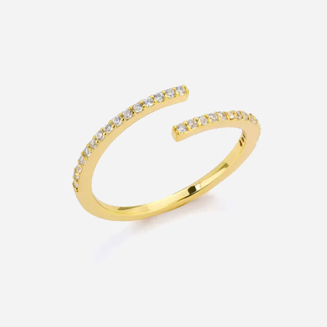 Eliandrea | Classic Zirconia Ring 18K Gold Aurevea Atelier