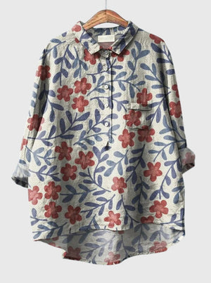 Kate™ | Vintage Floral Blouse Aurevea Atelier