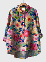 Kate™ | Vintage Floral Blouse Aurevea Atelier