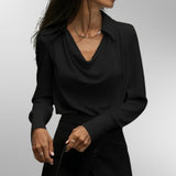 Violet™ | Elegant Satin Blouse Aurevea Atelier