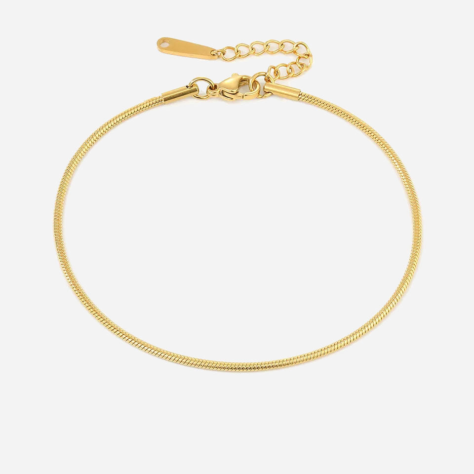 Shanileigh | Pink Anklet 18K Gold Aurevea Atelier