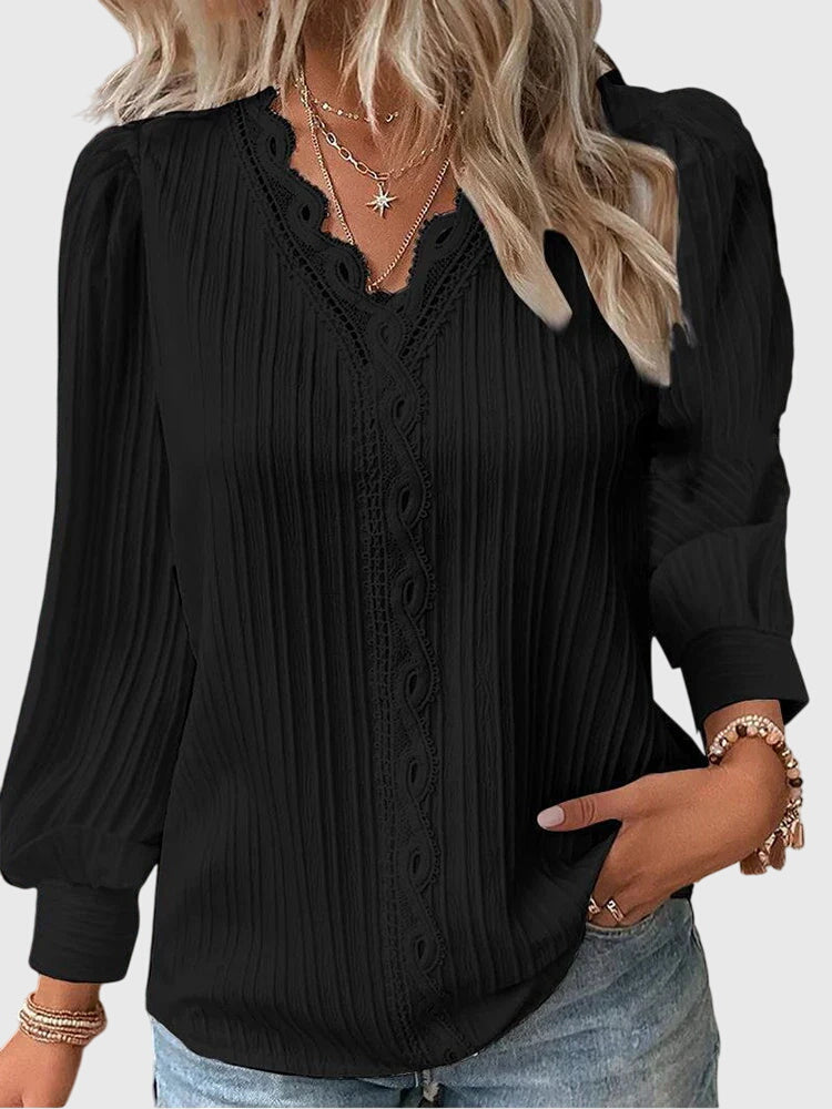 Andrea™ | Elegant Pullover Blouse Aurevea Atelier