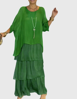 Susan™ | Long and Flowing Elegant Dress Aurevea Atelier