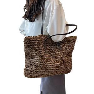 Olivia - Woven Tote Bag Aurevea Atelier
