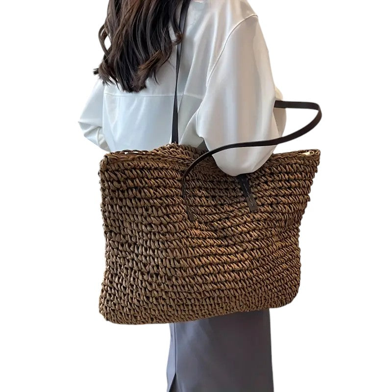 Olivia - Woven Tote Bag Aurevea Atelier