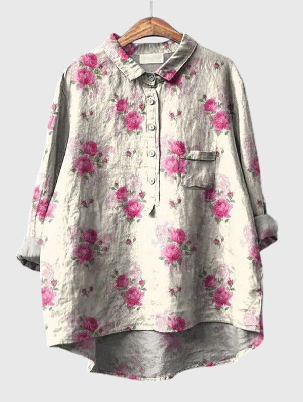 Kate™ | Vintage Floral Blouse Aurevea Atelier