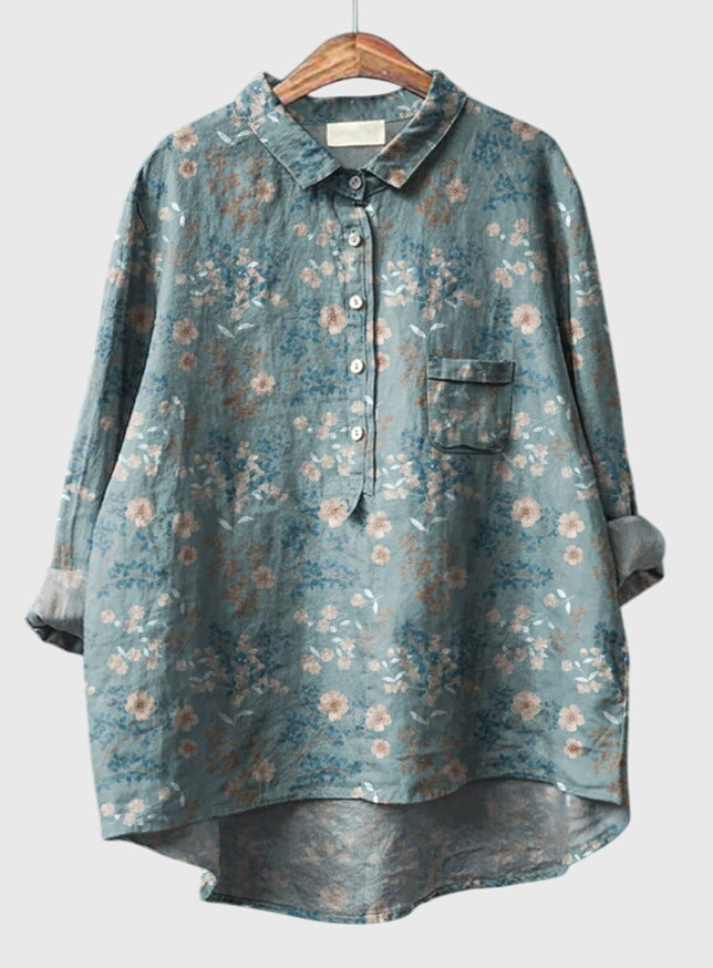 Kate™ | Vintage Floral Blouse Aurevea Atelier