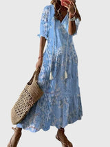 Amalia™ | Boho Vintage Summer Dress Aurevea Atelier