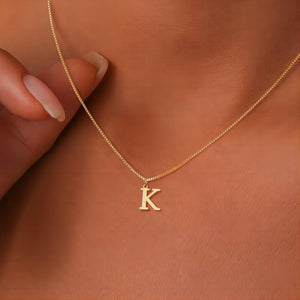 Enzhalynne | Necklace with Initials 18K Gold Aurevea Atelier