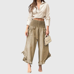 Jaya - Casual Pants with Fashionable Pleats Aurevea Atelier