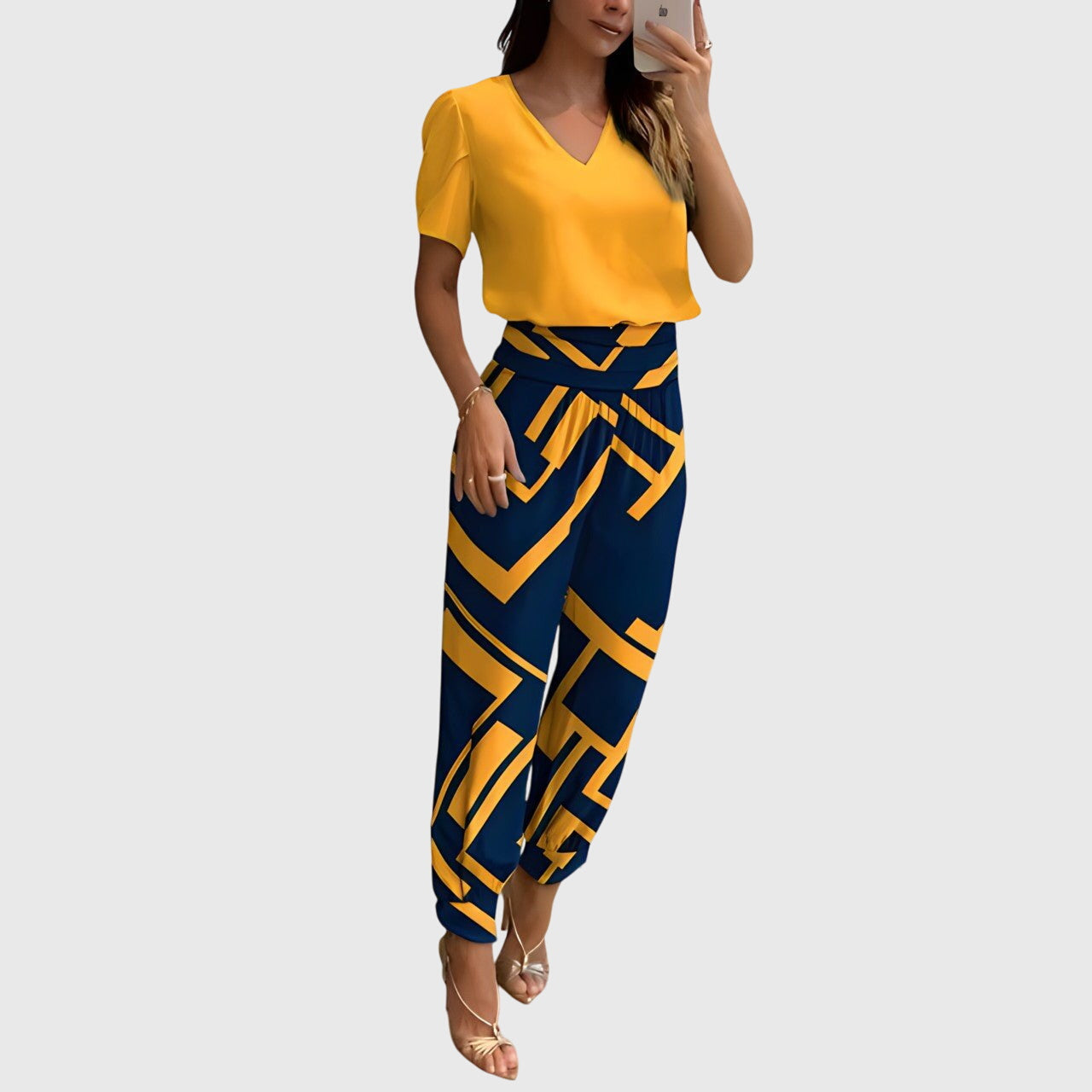 Jennifer™ | Stylish Blouse and Pants Set Aurevea Atelier