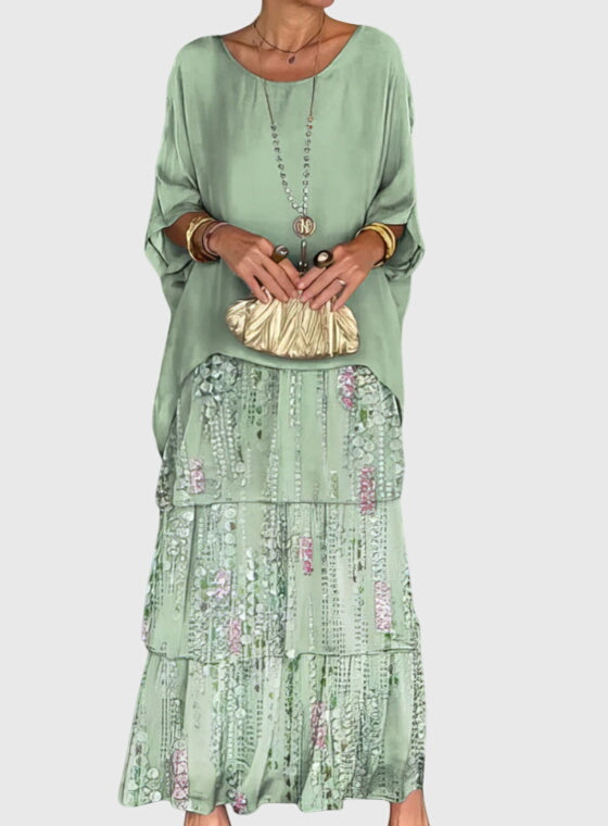 Susan™ | Long and Flowing Elegant Dress Aurevea Atelier