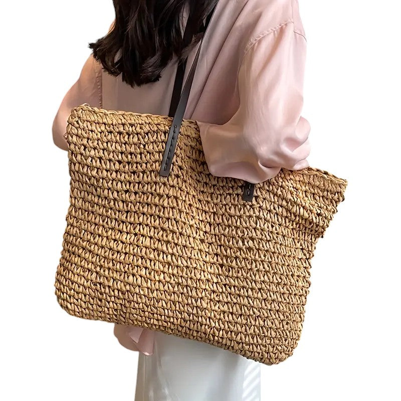 Olivia - Woven Tote Bag Aurevea Atelier