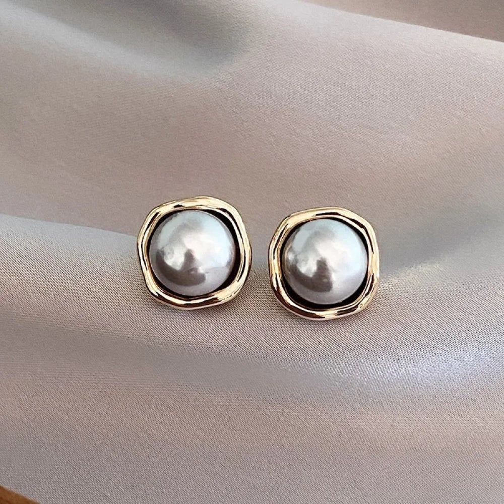 Stylish Black Pearl Earrings Aurevea Atelier