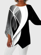 Alayah™ | Elegant Crew Neck Top Aurevea Atelier