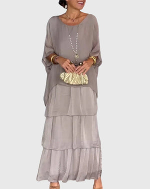 Susan™ | Long and Flowing Elegant Dress Aurevea Atelier