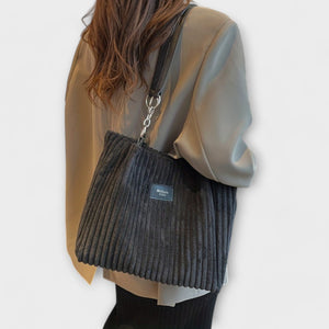Olivia - Soft Cord Shoulder Bag Aurevea Atelier