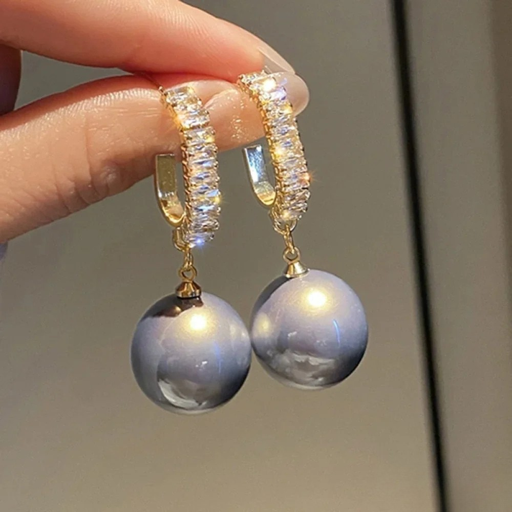 Elegant Earrings with Pearls and Zirconia Aurevea Atelier