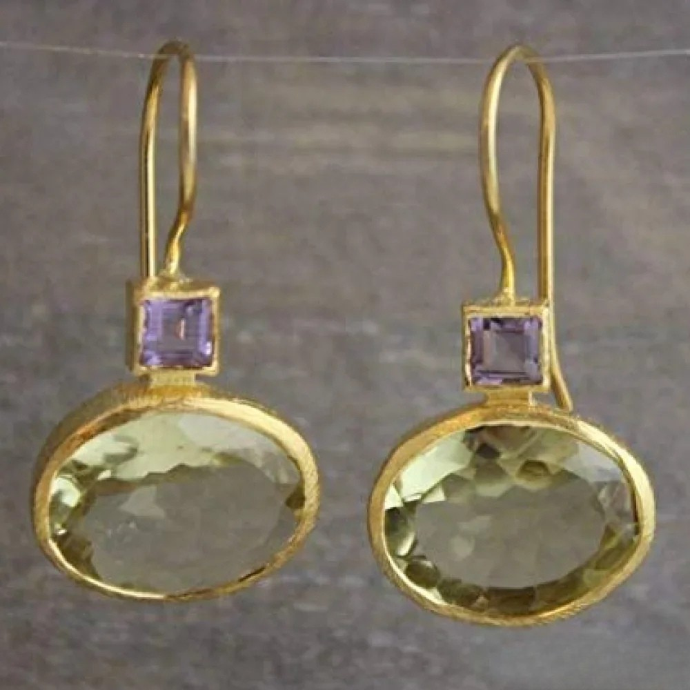 Retro Green Earrings Aurevea Atelier