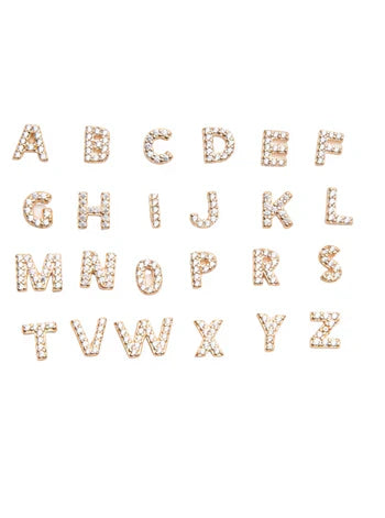 Mikhaela | Letter Earrings 18k Gold Aurevea Atelier