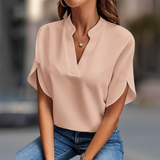 Elena Elegant V-Neck Women's Blouse
