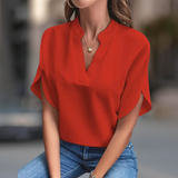 Elena Elegant V-Neck Women's Blouse