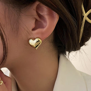 Elegant Heart Earrings Aurevea Atelier