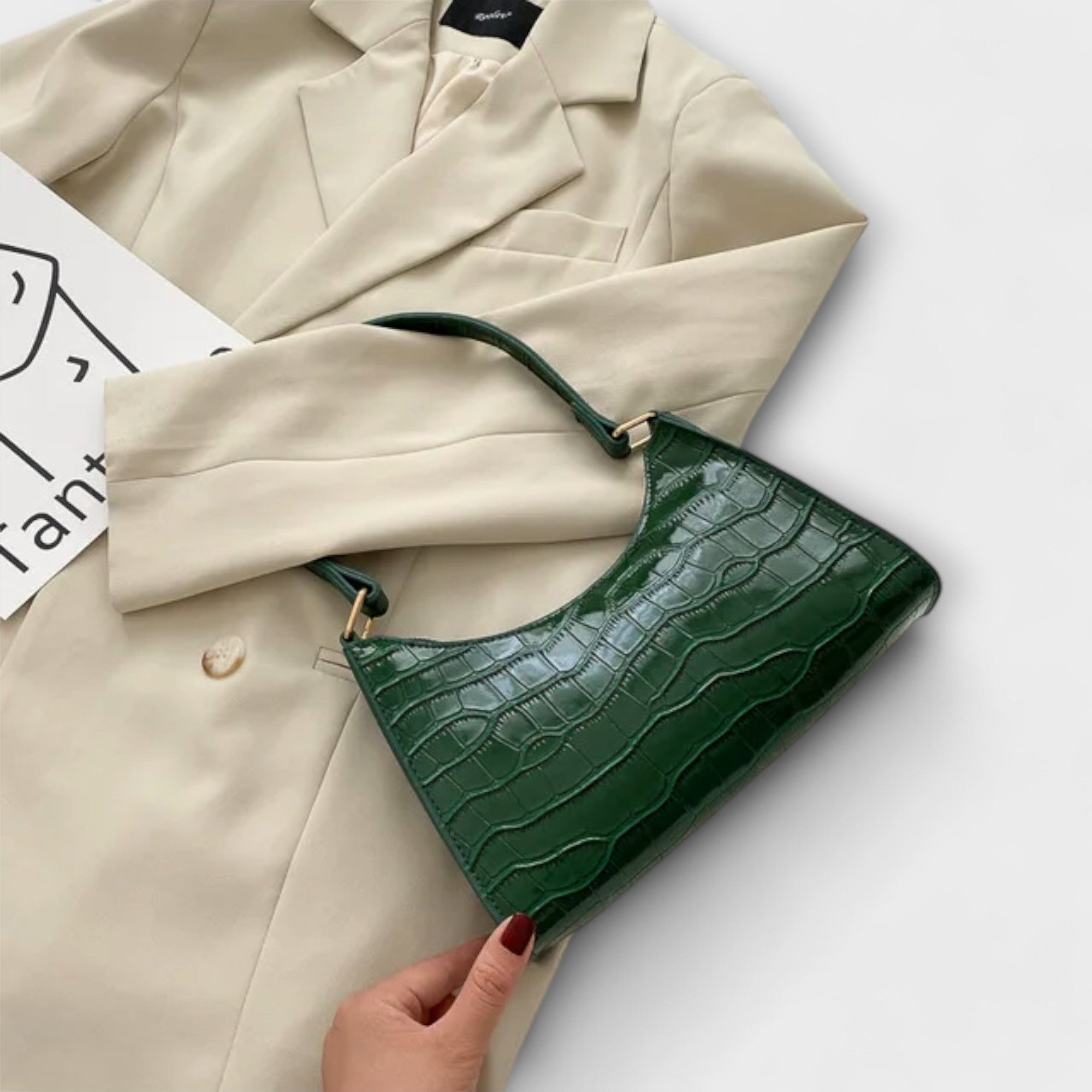 Olivia - Shiny Leather Bag Aurevea Atelier