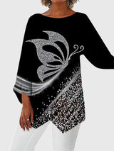 Alayah™ | Elegant Crew Neck Top Aurevea Atelier